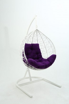Подвесное кресло Бароло (белый/фиолетовый) в Чебаркуле - chebarkul.ok-mebel.com | фото