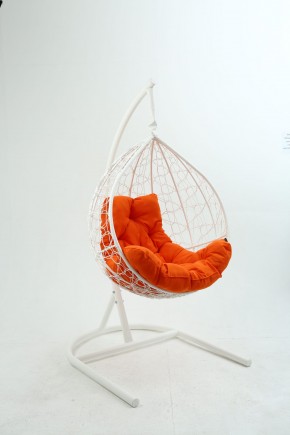 Подвесное кресло Бароло (белый/оранжевый) в Чебаркуле - chebarkul.ok-mebel.com | фото