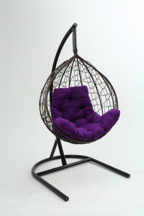 Подвесное кресло Бароло (коричневый/фиолетовый) в Чебаркуле - chebarkul.ok-mebel.com | фото