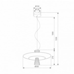 Подвесной светильник Eurosvet Titania 40029/1 LED белый в Чебаркуле - chebarkul.ok-mebel.com | фото 4