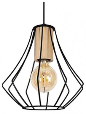 Подвесной светильник Imex MD.9050 MD.9050-1-P-BK+WOOD в Чебаркуле - chebarkul.ok-mebel.com | фото