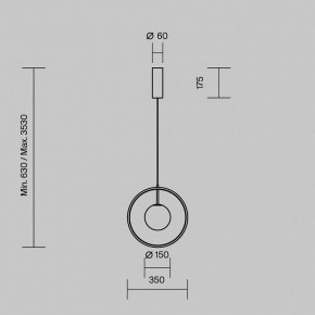 Подвесной светильник Maytoni Paparazzi MOD407PL-L12B3K1 в Чебаркуле - chebarkul.ok-mebel.com | фото 2