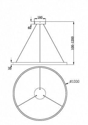 Подвесной светильник Maytoni Rim MOD058PL-L54BK в Чебаркуле - chebarkul.ok-mebel.com | фото 4
