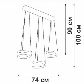 Подвесной светильник Vitaluce V3047 V3047-1/3S в Чебаркуле - chebarkul.ok-mebel.com | фото 4