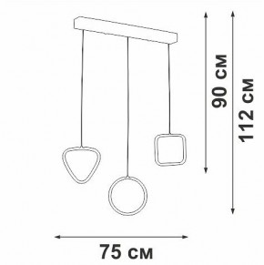 Подвесной светильник Vitaluce V3048 V3048-1/3S в Чебаркуле - chebarkul.ok-mebel.com | фото 4