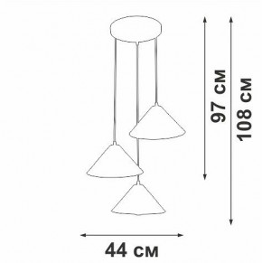 Подвесной светильник Vitaluce V3093 V3093-0/3S в Чебаркуле - chebarkul.ok-mebel.com | фото 2