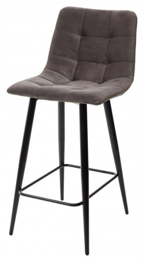 Полубарный стул CHILLI-QB графит #14, велюр / черный каркас (H=66cm) М-City в Чебаркуле - chebarkul.ok-mebel.com | фото