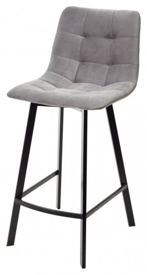 Полубарный стул CHILLI-QB SQUARE светло-серый #26, велюр / черный каркас (H=66cm) М-City в Чебаркуле - chebarkul.ok-mebel.com | фото