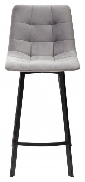 Полубарный стул CHILLI-QB SQUARE светло-серый #26, велюр / черный каркас (H=66cm) М-City в Чебаркуле - chebarkul.ok-mebel.com | фото 3