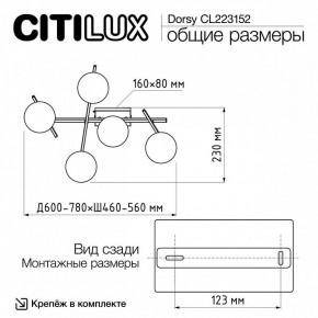 Потолочная люстра Citilux Dorsy CL223152 в Чебаркуле - chebarkul.ok-mebel.com | фото 10