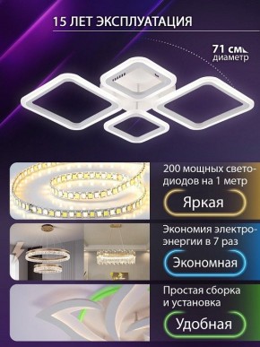 Потолочная люстра Natali Kovaltseva OPTI LED LAMPS 81108/1C в Чебаркуле - chebarkul.ok-mebel.com | фото 5
