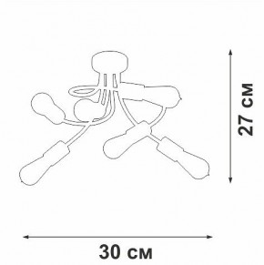 Потолочная люстра Vitaluce V3928 V3928-1/6PL в Чебаркуле - chebarkul.ok-mebel.com | фото 4