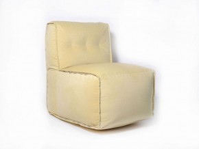 Прямое модульное бескаркасное кресло Комфорт (Желтый велюр) в Чебаркуле - chebarkul.ok-mebel.com | фото