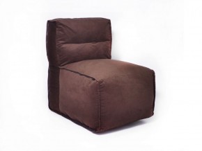 Прямое модульное бескаркасное кресло Комфорт (Шоколад велюр) в Чебаркуле - chebarkul.ok-mebel.com | фото