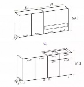 РИО-2 ЛДСП Кухонный гарнитур 1,6 м в Чебаркуле - chebarkul.ok-mebel.com | фото 7