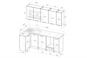 ШЕЛЛИ Кухонный гарнитур Прайм 400 (1100*2000 мм) в Чебаркуле - chebarkul.ok-mebel.com | фото 2