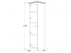 Шкаф 1-но дверный для белья Ольга 1Н в Чебаркуле - chebarkul.ok-mebel.com | фото 2