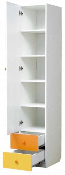 Шкаф 1-но дверный с ящиками и зеркалом Радуга (400) в Чебаркуле - chebarkul.ok-mebel.com | фото 2
