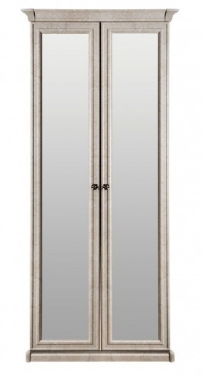 Шкаф 2-х створчатый с Зеркалом Афина (крем корень) в Чебаркуле - chebarkul.ok-mebel.com | фото