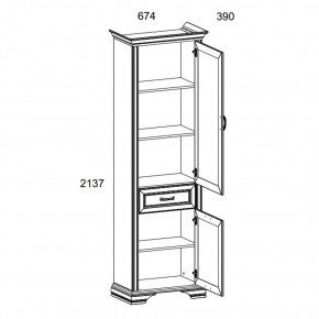 Шкаф 2D1S, MONAKO, цвет Сосна винтаж/дуб анкона в Чебаркуле - chebarkul.ok-mebel.com | фото 3