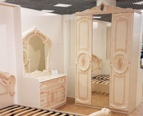 Шкаф 3-х дверный с зеркалами (01.143) Роза (беж) в Чебаркуле - chebarkul.ok-mebel.com | фото 3
