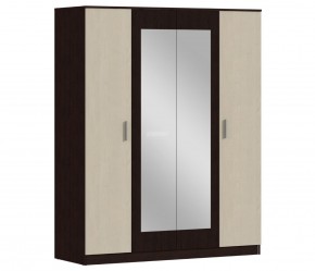 Шкаф 4х дверный с зеркалами Уют СБ-2750/1.Н (Венге/Паллада) в Чебаркуле - chebarkul.ok-mebel.com | фото