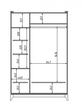 Шкаф для одежды Сабрина (ММ-302-01/03Б) в Чебаркуле - chebarkul.ok-mebel.com | фото 2