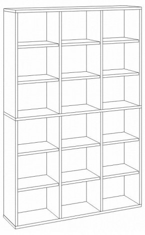 Шкаф книжный Домино СУ(ш3в2)+6ФГ в Чебаркуле - chebarkul.ok-mebel.com | фото 2