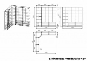 Шкаф книжный Мебелайн-41 в Чебаркуле - chebarkul.ok-mebel.com | фото 3
