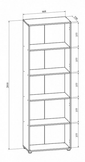 Шкаф книжный Офис ОФ-302К в Чебаркуле - chebarkul.ok-mebel.com | фото 2