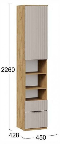 Шкаф комбинированный Хилтон Исп. 2 в Чебаркуле - chebarkul.ok-mebel.com | фото 4