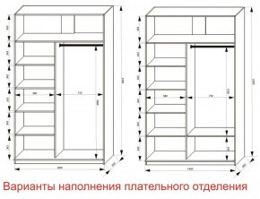 Шкаф-купе 1400 серии SOFT D6+D6+B2+PL3 (2 ящика+2штанги) профиль «Капучино» в Чебаркуле - chebarkul.ok-mebel.com | фото 7