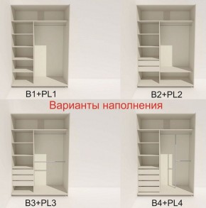 Шкаф-купе 1400 серии SOFT D8+D2+B2+PL4 (2 ящика+F обр.штанга) профиль «Графит» в Чебаркуле - chebarkul.ok-mebel.com | фото 6