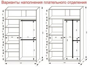 Шкаф-купе 1400 серии SOFT D8+D2+B2+PL4 (2 ящика+F обр.штанга) профиль «Графит» в Чебаркуле - chebarkul.ok-mebel.com | фото 7