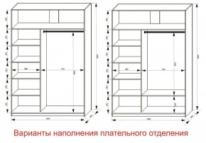 Шкаф-купе 1600 серии SOFT D1+D3+B2+PL1 (2 ящика+1штанга) профиль «Графит» в Чебаркуле - chebarkul.ok-mebel.com | фото 6