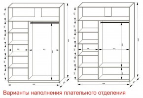 Шкаф-купе 1600 серии SOFT D8+D2+B2+PL4 (2 ящика+F обр.штанга) профиль «Графит» в Чебаркуле - chebarkul.ok-mebel.com | фото 7