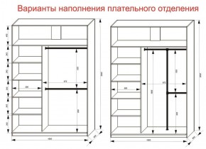 Шкаф-купе 1600 серии SOFT D8+D2+B2+PL4 (2 ящика+F обр.штанга) профиль «Капучино» в Чебаркуле - chebarkul.ok-mebel.com | фото 6