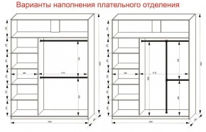 Шкаф-купе 1800 серии SOFT D6+D6+B2+PL3 (2 ящика+2штанги) профиль «Капучино» в Чебаркуле - chebarkul.ok-mebel.com | фото 8