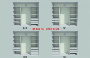 Шкаф-купе 1950 серии SILVER S3+S1+S3Z B22+PL2 (по 2 ящика лев/прав+1штанга+1 полка) профиль «Серебро» в Чебаркуле - chebarkul.ok-mebel.com | фото 5