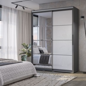 Шкаф-купе Крафт-6 1.6 м ШКК-06 (графит) в Чебаркуле - chebarkul.ok-mebel.com | фото