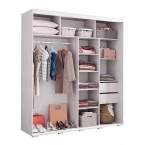 Шкаф-купе Крафт-6 1.6 м ШКК-06 (ясень белый) в Чебаркуле - chebarkul.ok-mebel.com | фото 2