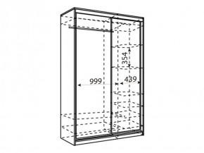 Шкаф-купе Рене 1500 вариант 7 (Тройной ЛДСП/Тройной ЛДСП) в Чебаркуле - chebarkul.ok-mebel.com | фото 2