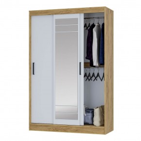 Шкаф-купе Тео ШКК-02 (крафт/белый) в Чебаркуле - chebarkul.ok-mebel.com | фото 3
