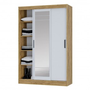 Шкаф-купе Тео ШКК-02 (крафт/белый) в Чебаркуле - chebarkul.ok-mebel.com | фото 4