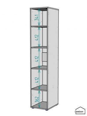 Шкаф Linnea MHR-1-2 2050х400х510 (ДВ-М 11.1.25) в Чебаркуле - chebarkul.ok-mebel.com | фото 3
