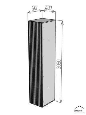 Шкаф Linnea MHR-1-3 2050х400х510 (ДВ-М 11.1.25) в Чебаркуле - chebarkul.ok-mebel.com | фото 2