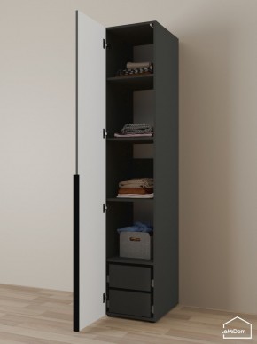 Шкаф Linnea MHR-1-4 2050х400х510 (Графит-М 11.1.25) в Чебаркуле - chebarkul.ok-mebel.com | фото 5