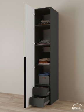 Шкаф Linnea MHR-1-4 2050х400х510 (Графит-М 11.1.25) в Чебаркуле - chebarkul.ok-mebel.com | фото 6