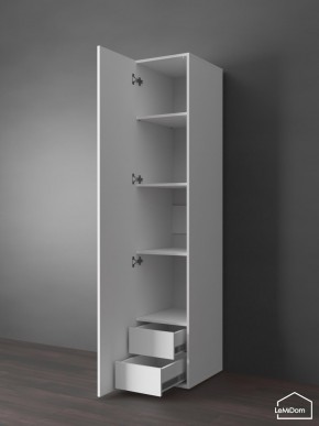 Шкаф Linnea MHR-1PO-4 2050х400х510 (Белый-М 11.1.1) в Чебаркуле - chebarkul.ok-mebel.com | фото 4