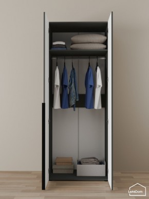 Шкаф Linnea MHR-2 2050х800х510 (Графит-М 11.1.25) в Чебаркуле - chebarkul.ok-mebel.com | фото 4